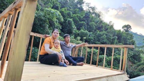 Completed corridor on the 2nd and 3rd floors of wooden house 2023 - living with nature | Hà Tòn Chài