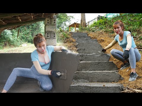 Build stairs from the house down to the pig house - complete building pig house & raise pigs