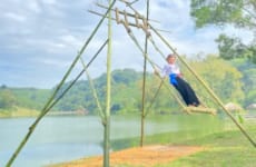 Full Video Technique and How To Make a Giant Traditional Swing From Bamboo#aqua #bamboo #bamboohouse