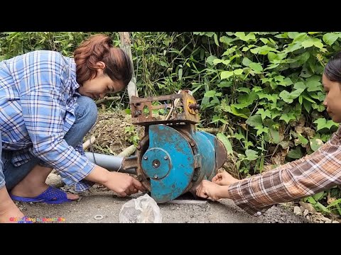 Full video 100 days of building a bamboo house in the forest and installing a generator