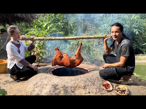 How to cook a whole lamb in a clay oven like thousands of years ago, Vàng Hoa