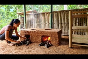 Smokeless Clay Stove - Traditional DIY Wood Stove - Clay Stove 2022 - Bushcraft Hut & Survival