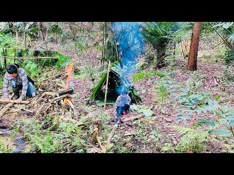 3 DAYS SOLO SURVIVAL CAMPING : (NO FOOD, NO WATER, NO SHELTER) FISH TRAP, CATCH & COOK