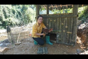 How to make bamboo house for chicken - Green forest life, building farm family
