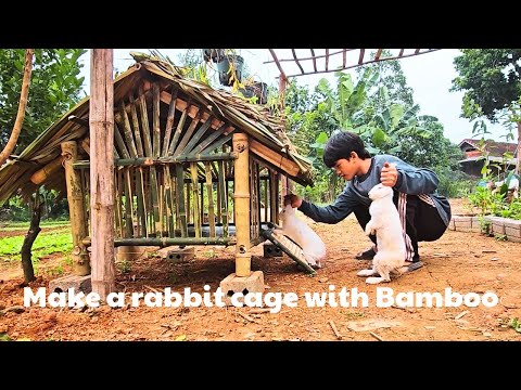 Orphan Boy - Build a dream house, Make a rabbit cage with Bamboo | Orphan Boy