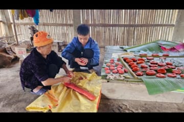 Little Orphan - Soak sticky rice, make cakes with the old lady and sell them to make a living