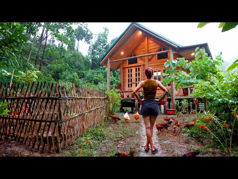 180 days alone building a farm in the wild - Harvest bamboo shoots, vegetables | Ana Bushcraft