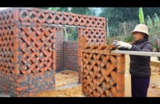 Building Pig Barn and Chicken Coop With Bricks, How To Build Crisscrossed Bricks | Điền Tiểu Vân