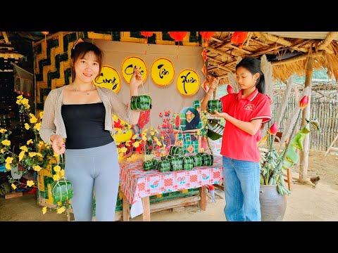 Farm Life: Picking forest leaves to wrap banh chung, Decorating the farm for Tet 2024