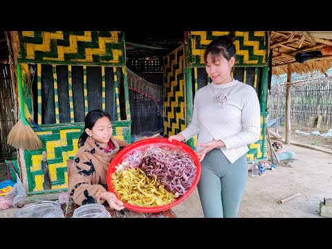 Farm life: Single mother makes coconut jam candy for her daughter || BUILD LOG CABIN