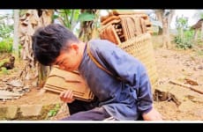 Orphan Boy daily life - Vegetable gardening - Taking care of pets at the farm