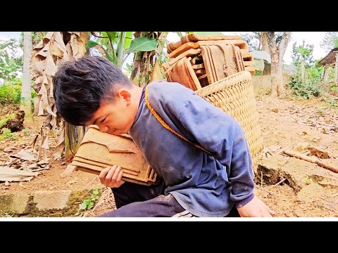 Orphan Boy daily life - Vegetable gardening - Taking care of pets at the farm