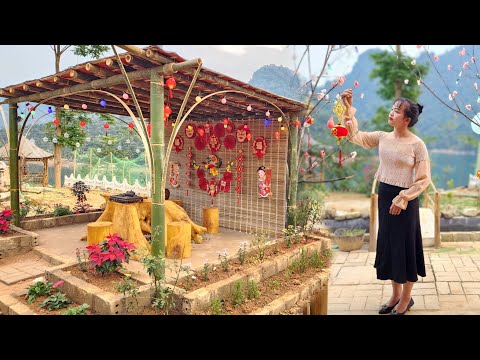 TIMELAPSE :How Hoa built a bamboo resort hut, decorated it for Tet and welcomed the new year